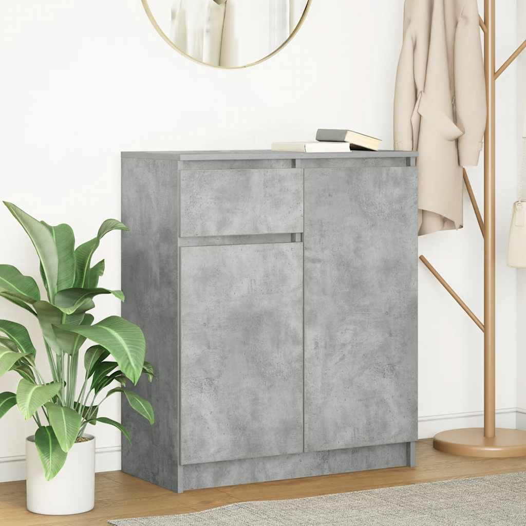 vidaXL Komoda z szufladą Beton Szary 71x35x84 cm Drewno klejone