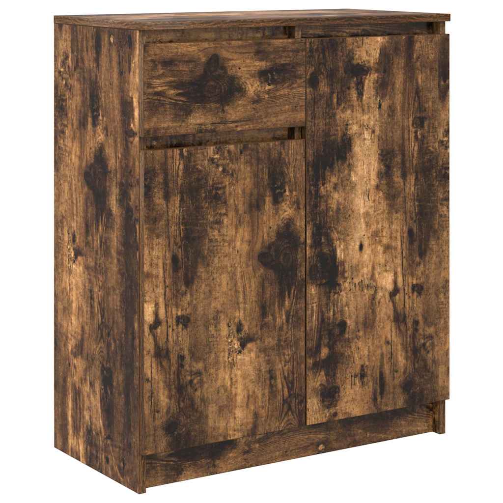 vidaXL Komoda z szufladą Dąb wędzony 71x35x84 cm Drewno klejone