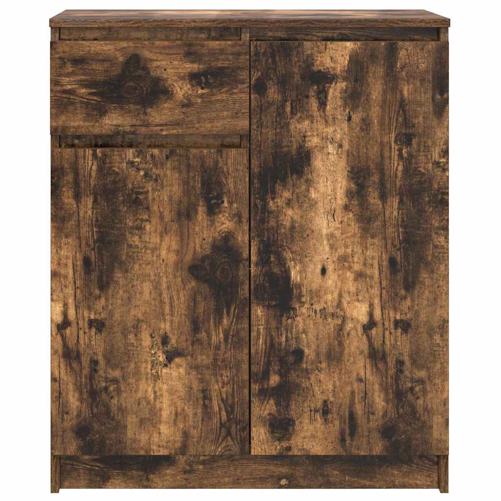 vidaXL Komoda z szufladą Dąb wędzony 71x35x84 cm Drewno klejone