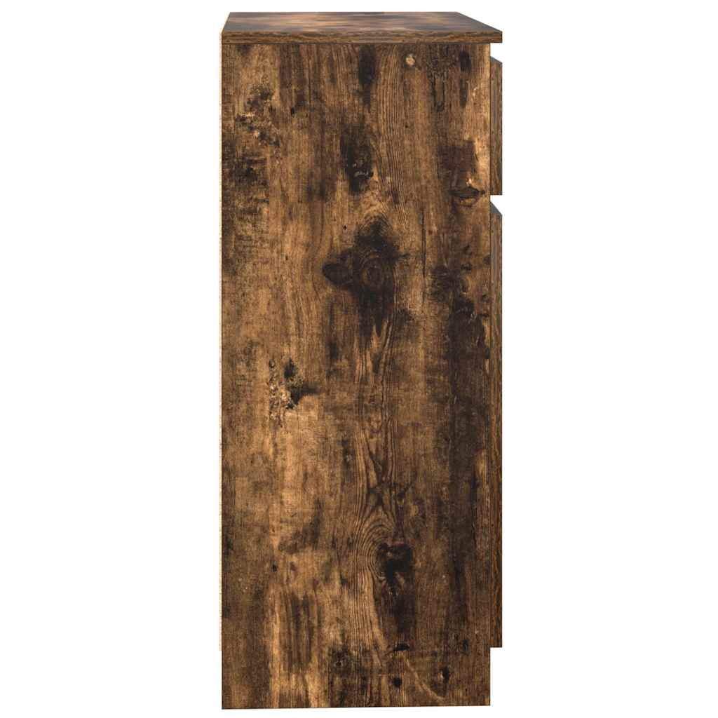 vidaXL Komoda z szufladą Dąb wędzony 71x35x84 cm Drewno klejone