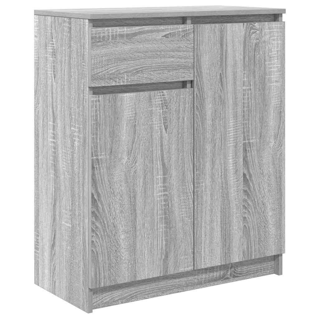vidaXL Komoda z szufladą Szary Sonoma 71x35x84 cm Drewno klejone