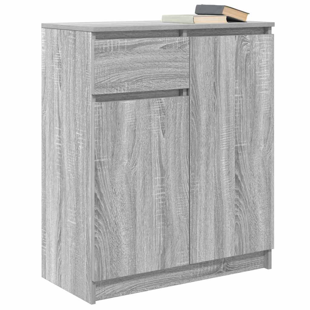 vidaXL Komoda z szufladą Szary Sonoma 71x35x84 cm Drewno klejone