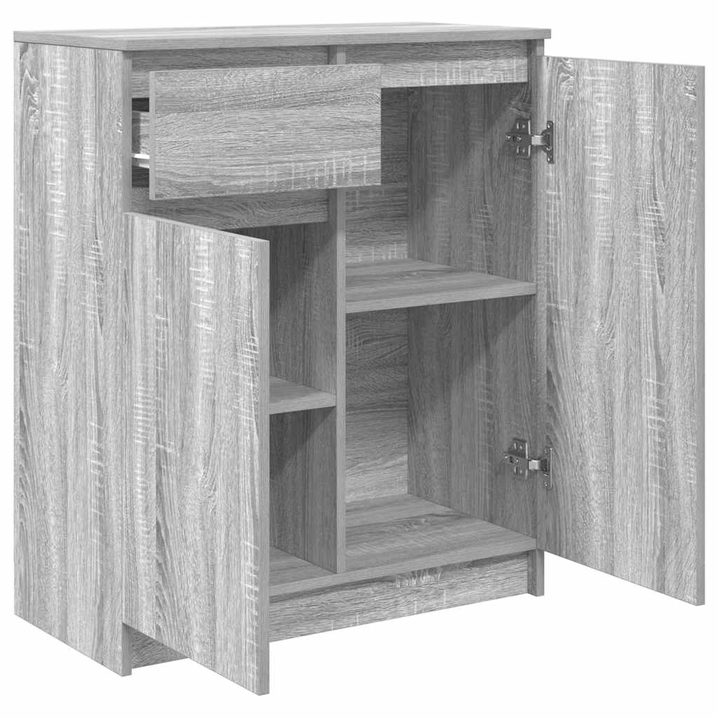 vidaXL Komoda z szufladą Szary Sonoma 71x35x84 cm Drewno klejone