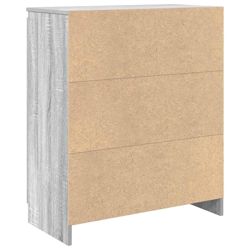 vidaXL Komoda z szufladą Szary Sonoma 71x35x84 cm Drewno klejone