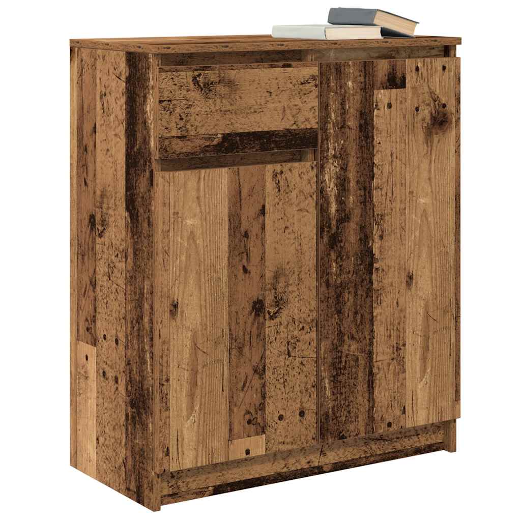 vidaXL Komoda z szufladą Stare drewno 71x35x84 cm Drewno klejone