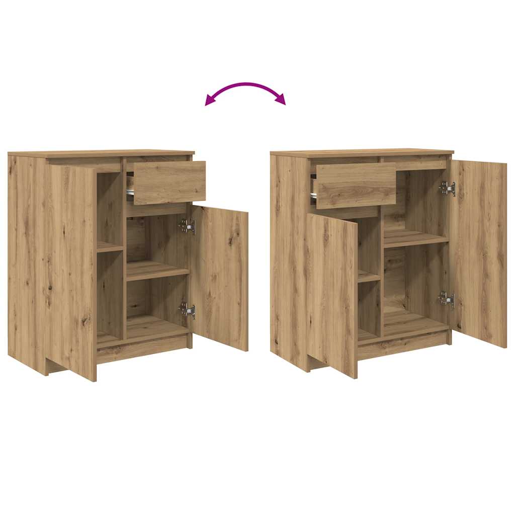 vidaXL Komoda z szufladą Artisan Oak 71x35x84 cm Drewno klejone