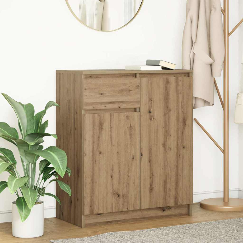 vidaXL Komoda z szufladą Artisan Oak 71x35x84 cm Drewno klejone