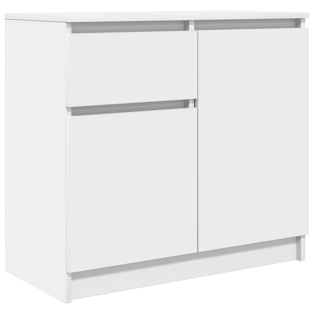 vidaXL Komoda z szufladą Biała 71x35x65 cm Drewno klejone