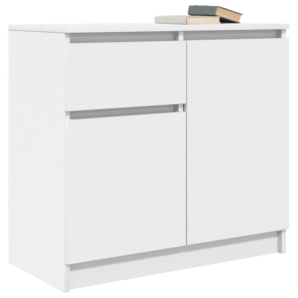 vidaXL Komoda z szufladą Biała 71x35x65 cm Drewno klejone