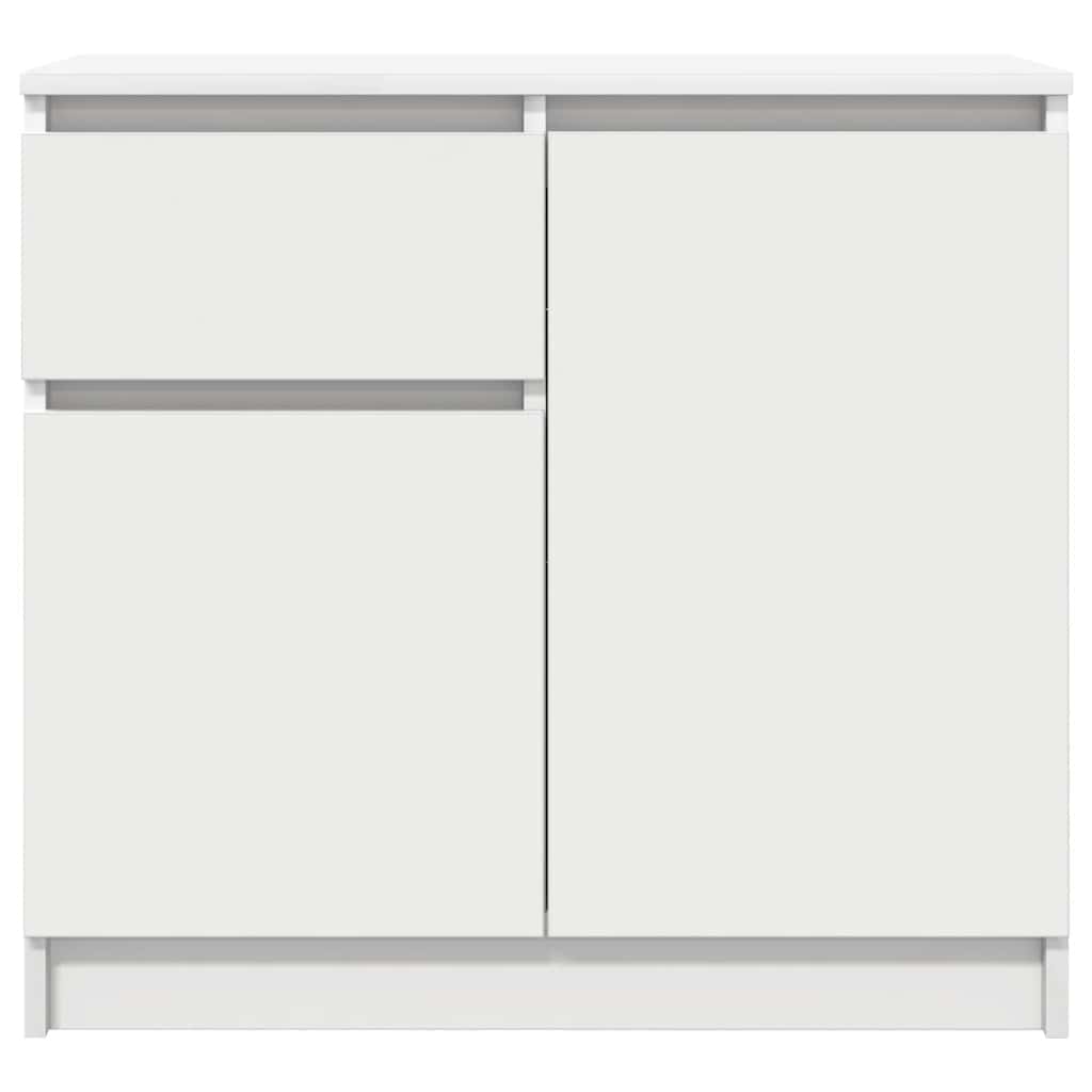 vidaXL Komoda z szufladą Biała 71x35x65 cm Drewno klejone