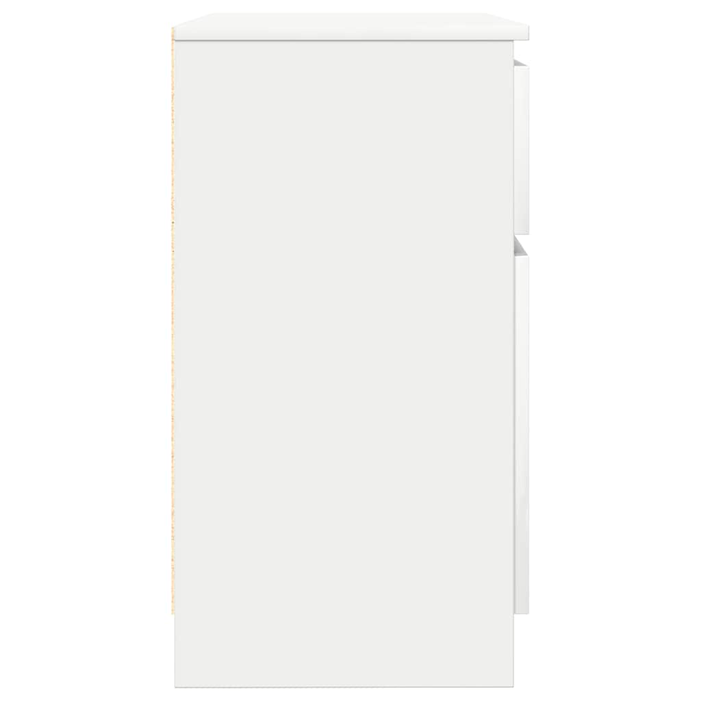 vidaXL Komoda z szufladą Biała 71x35x65 cm Drewno klejone
