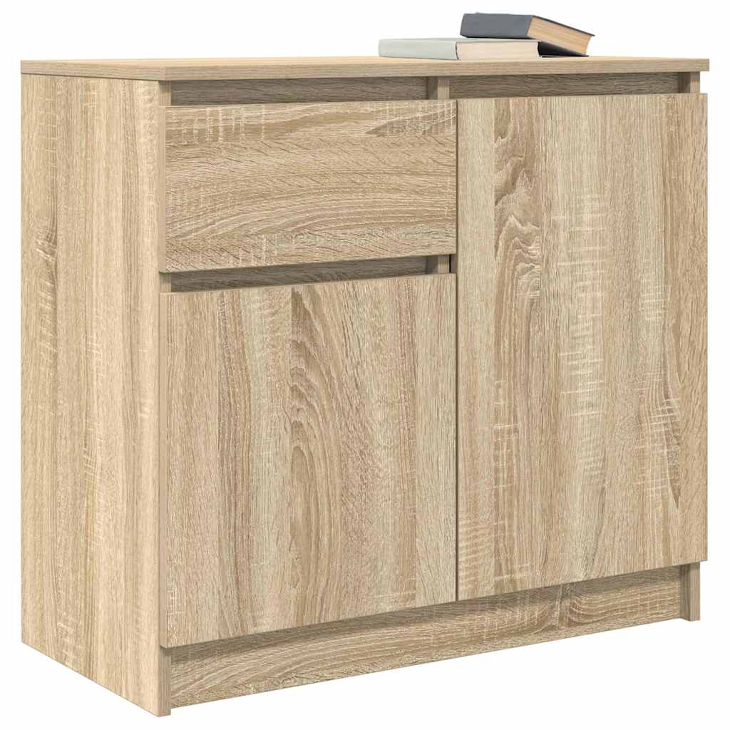 vidaXL Komoda z szufladą Dąb Sonoma 71x35x65 cm Drewno klejone