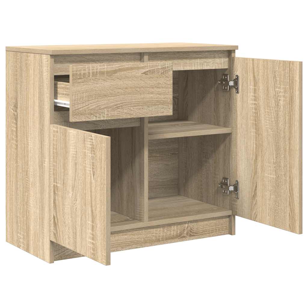 vidaXL Komoda z szufladą Dąb Sonoma 71x35x65 cm Drewno klejone