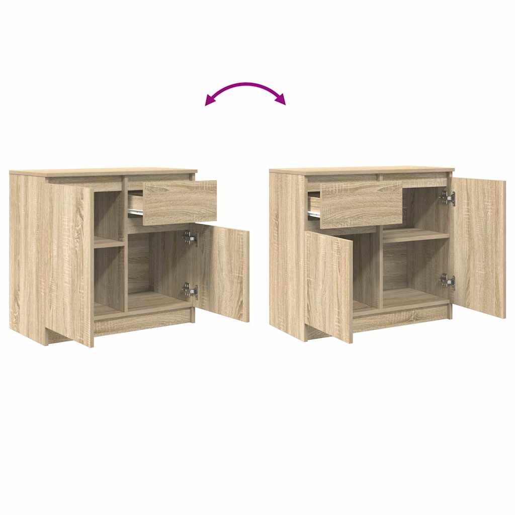 vidaXL Komoda z szufladą Dąb Sonoma 71x35x65 cm Drewno klejone