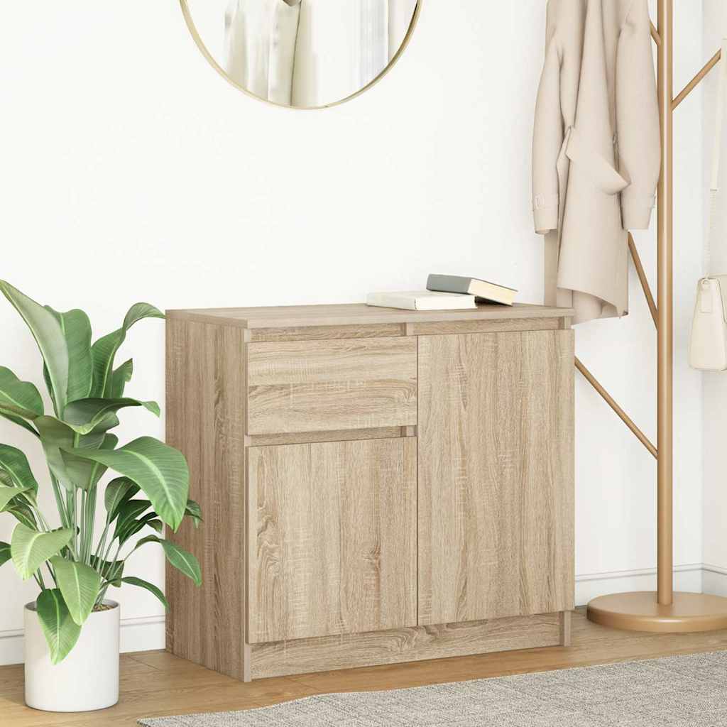 vidaXL Komoda z szufladą Dąb Sonoma 71x35x65 cm Drewno klejone