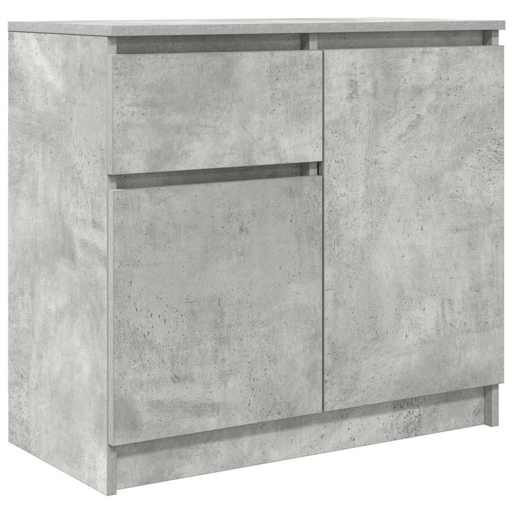 vidaXL Komoda z szufladą Betonowa szarość 71x35x65 cm Drewno klejone