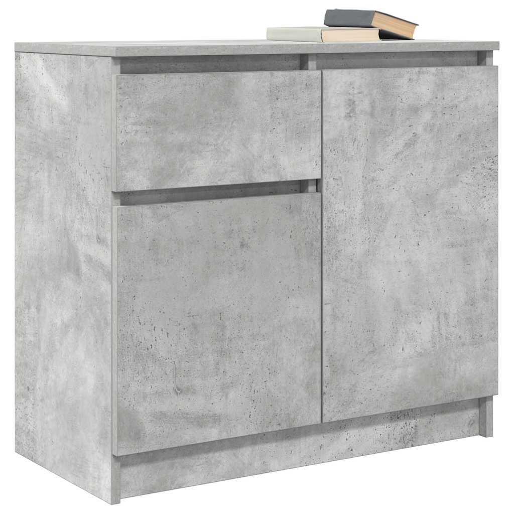 vidaXL Komoda z szufladą Betonowa szarość 71x35x65 cm Drewno klejone