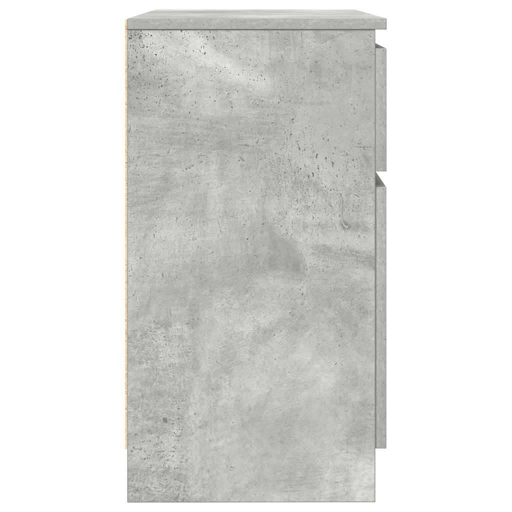 vidaXL Komoda z szufladą Betonowa szarość 71x35x65 cm Drewno klejone