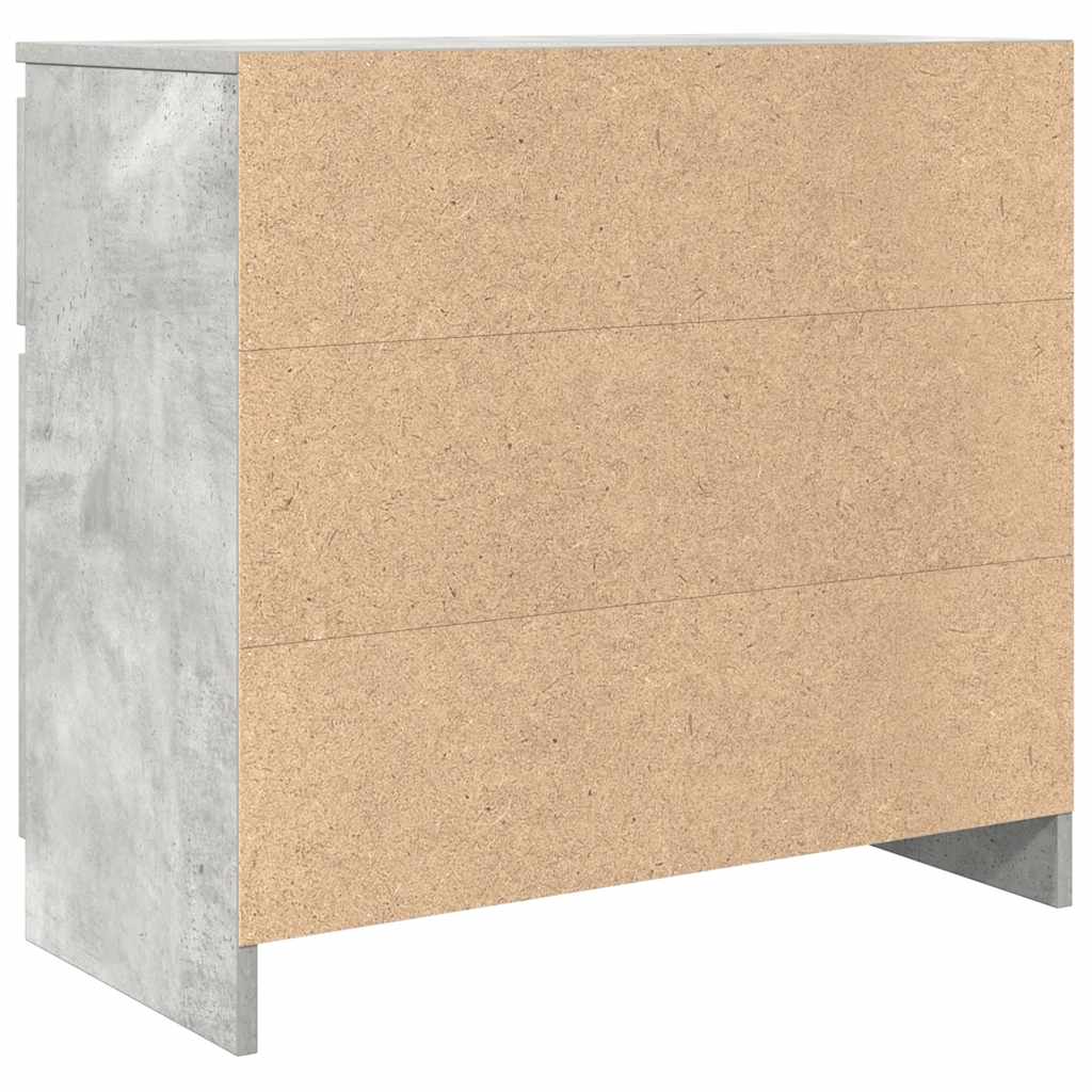 vidaXL Komoda z szufladą Betonowa szarość 71x35x65 cm Drewno klejone