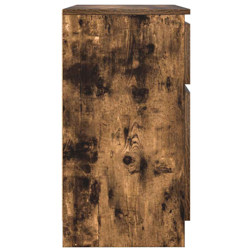 vidaXL Komoda z szufladą Dąb wędzony 71x35x65 cm Drewno klejone