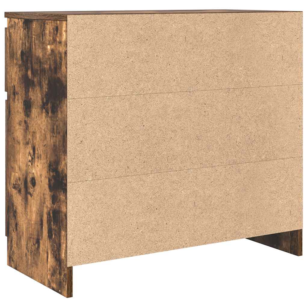vidaXL Komoda z szufladą Dąb wędzony 71x35x65 cm Drewno klejone