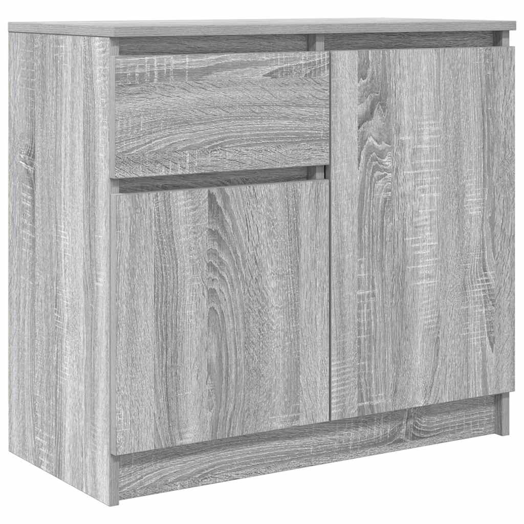 vidaXL Komoda z szufladą Szary Sonoma 71x35x65 cm Drewno klejone