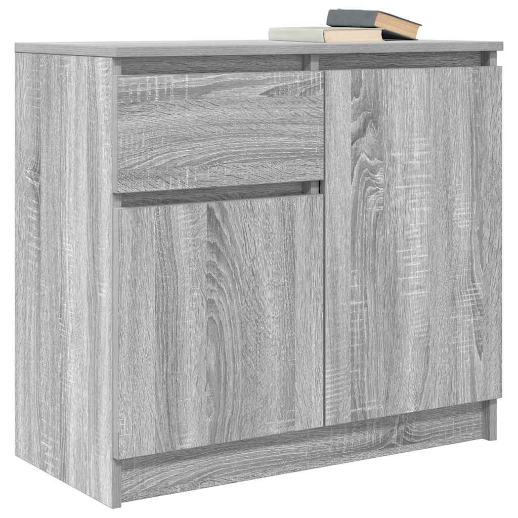 vidaXL Komoda z szufladą Szary Sonoma 71x35x65 cm Drewno klejone