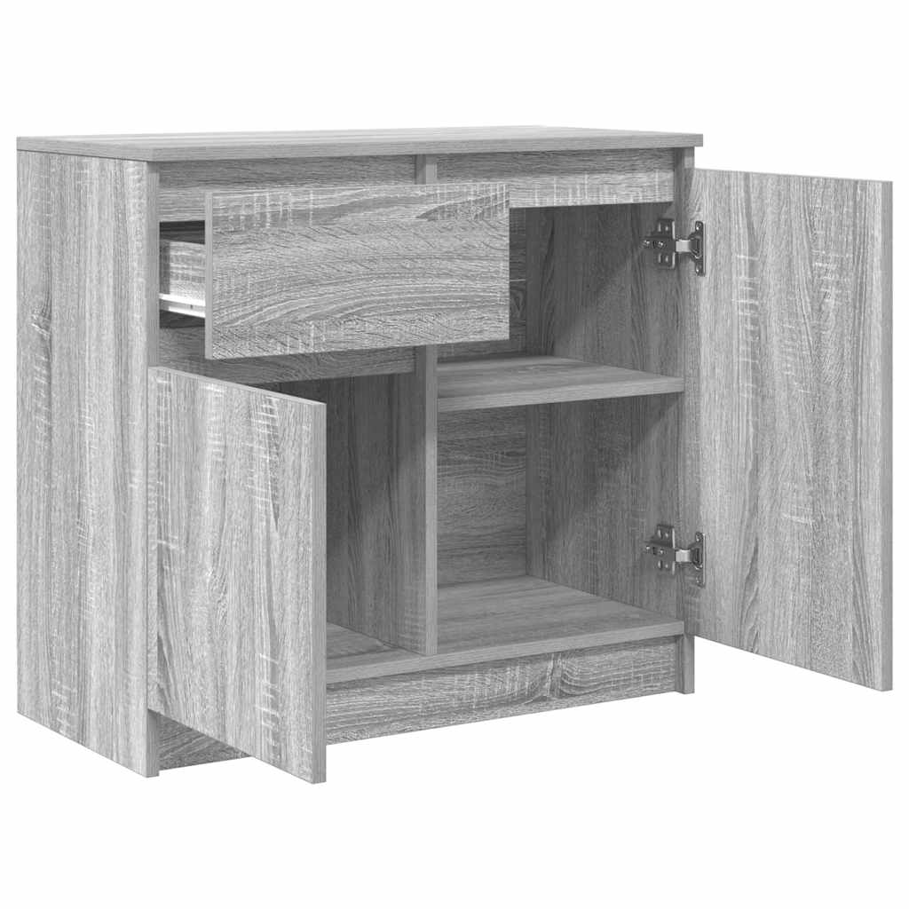 vidaXL Komoda z szufladą Szary Sonoma 71x35x65 cm Drewno klejone