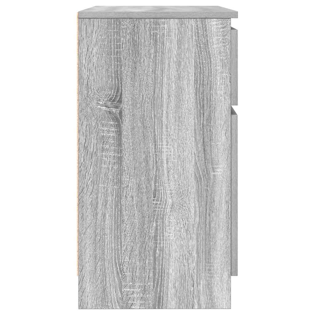 vidaXL Komoda z szufladą Szary Sonoma 71x35x65 cm Drewno klejone
