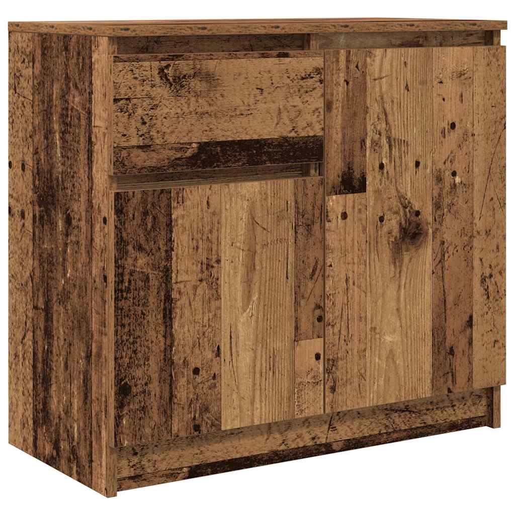 vidaXL Komoda z szufladą Stare drewno 71x35x65 cm Drewno klejone