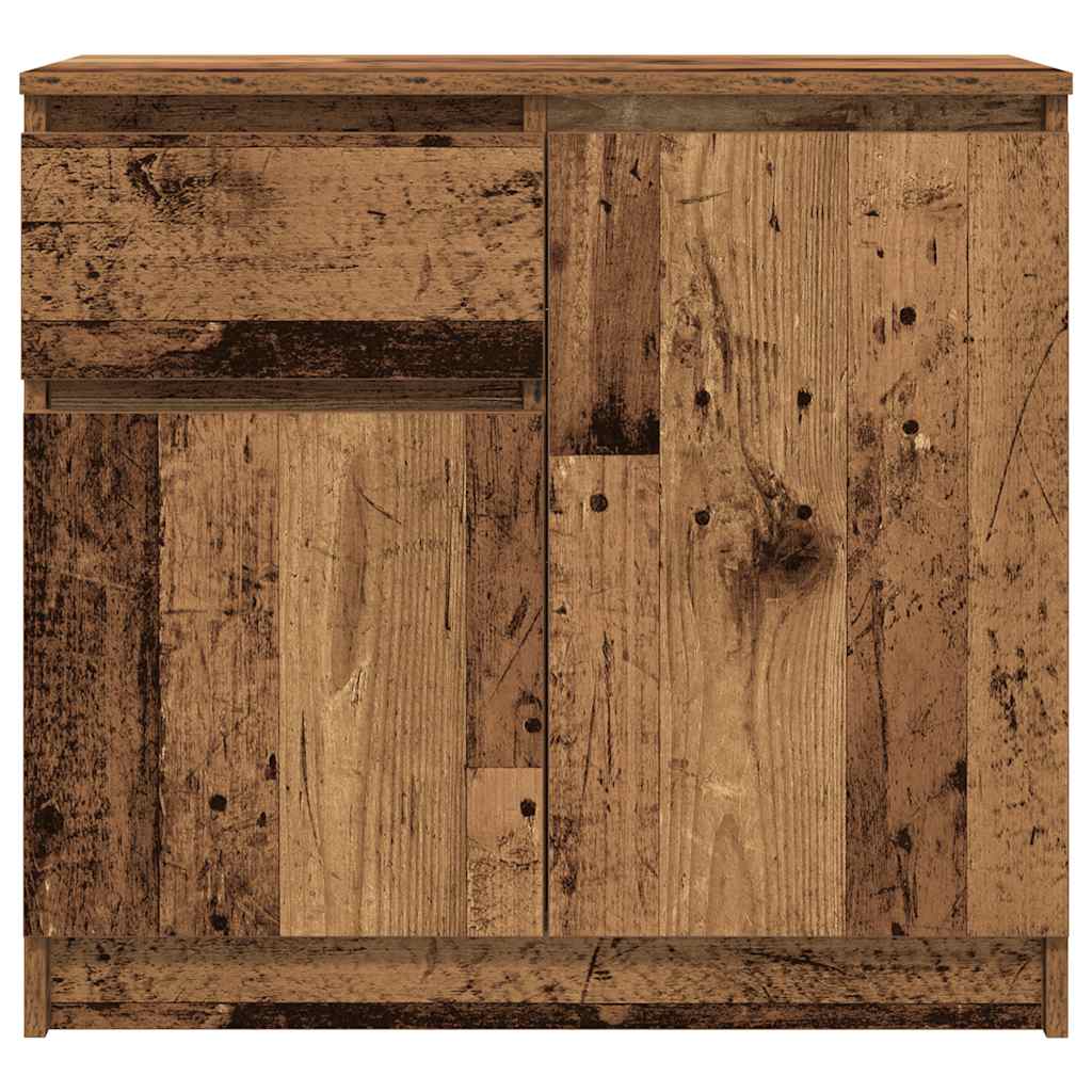 vidaXL Komoda z szufladą Stare drewno 71x35x65 cm Drewno klejone