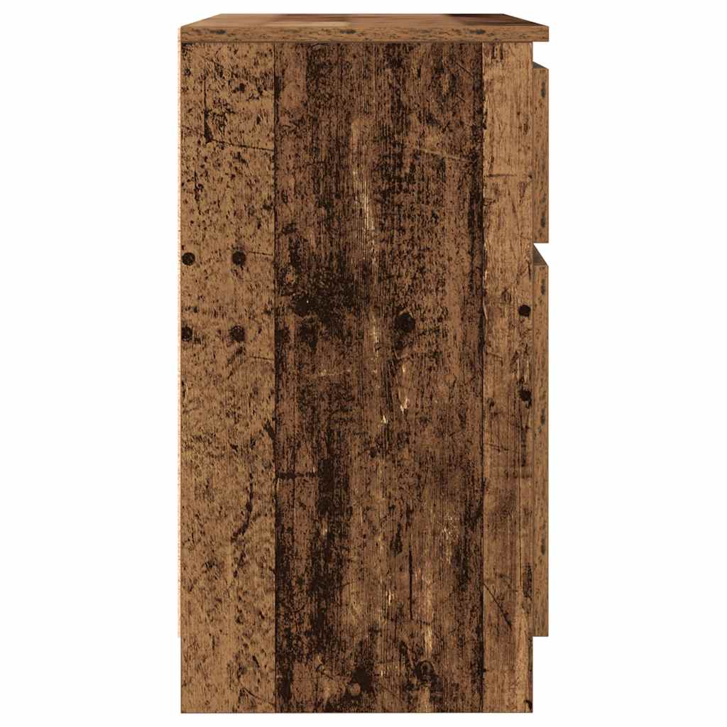 vidaXL Komoda z szufladą Stare drewno 71x35x65 cm Drewno klejone
