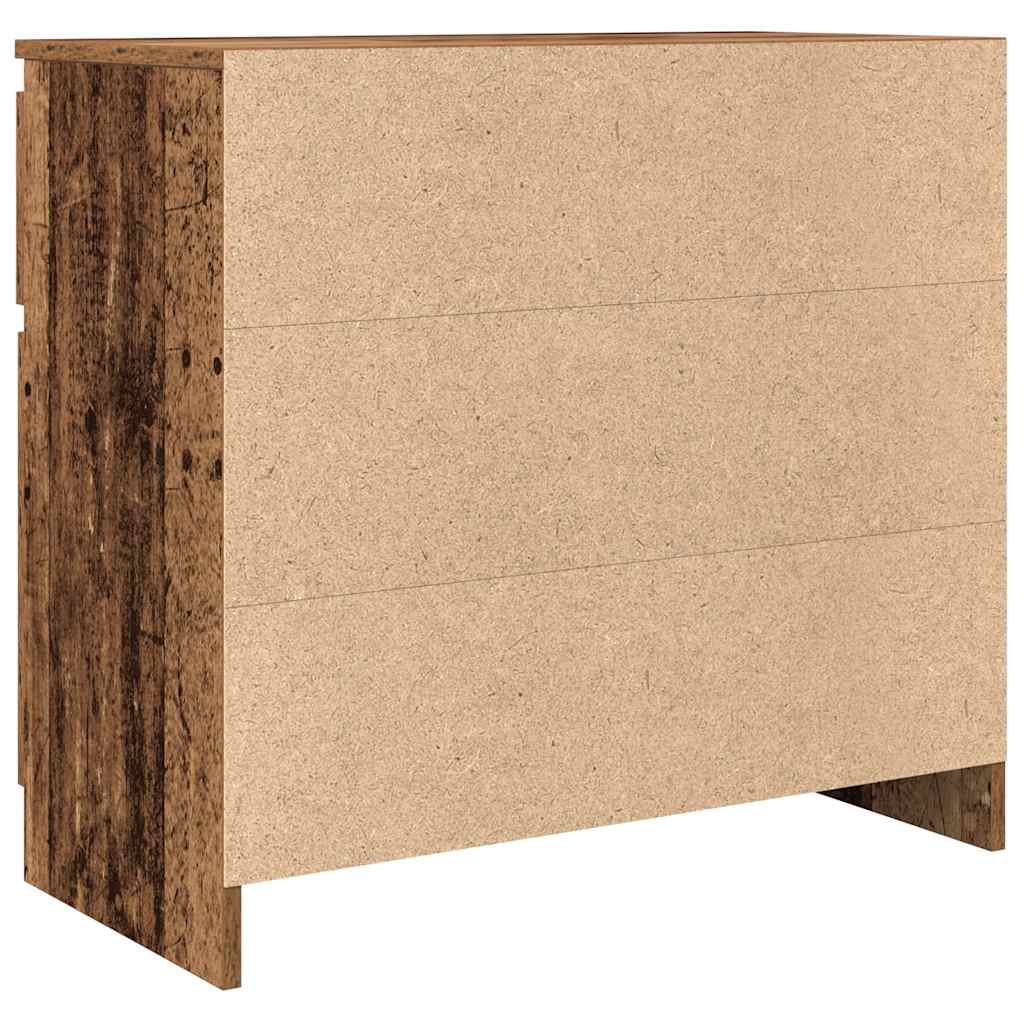 vidaXL Komoda z szufladą Stare drewno 71x35x65 cm Drewno klejone
