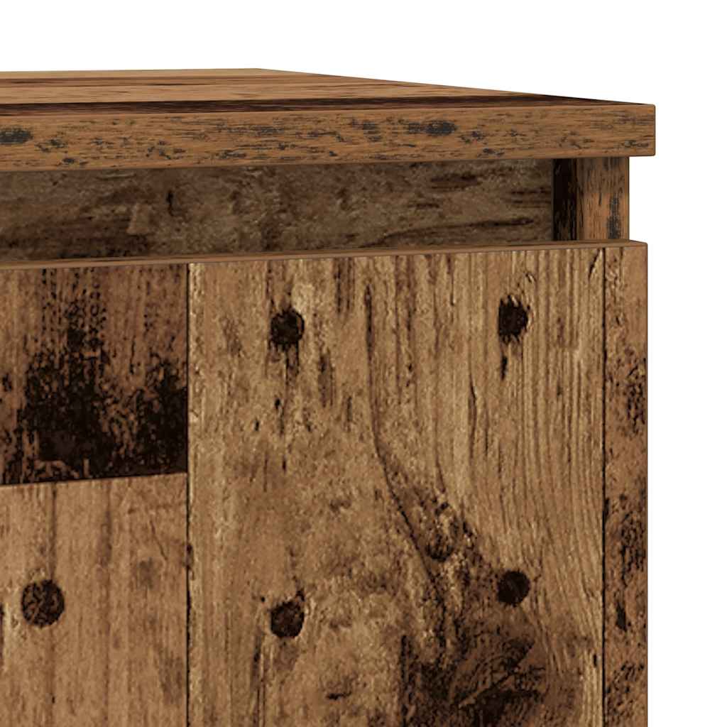vidaXL Komoda z szufladą Stare drewno 71x35x65 cm Drewno klejone