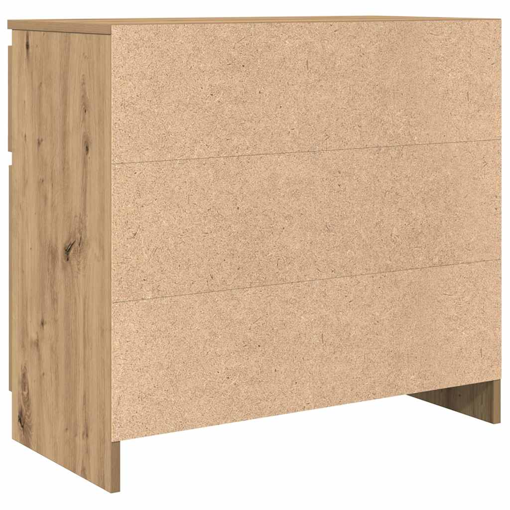vidaXL Komoda z szufladą Artisan Oak 71x35x65 cm Drewno klejone