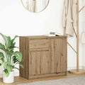 vidaXL Komoda z szufladą Artisan Oak 71x35x65 cm Drewno klejone