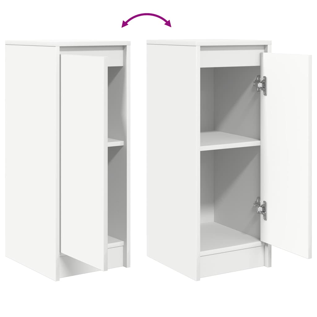 vidaXL Komoda Biała 29,5x34x76 cm Drewno klejone