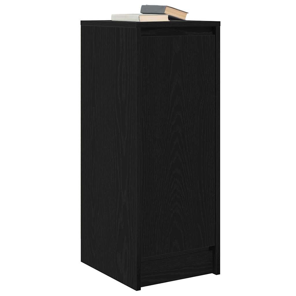 vidaXL Komoda Czarny Dąb 29,5x34x76 cm Drewno klejone