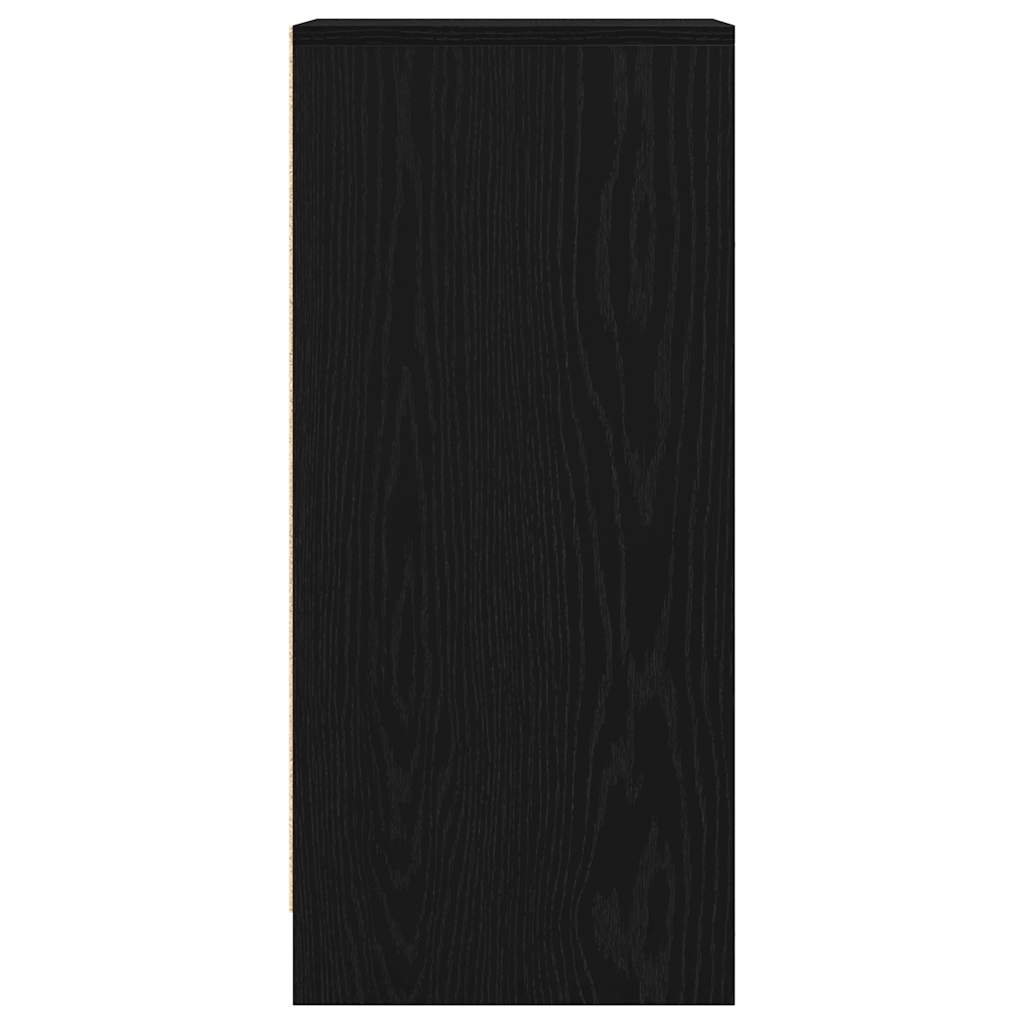 vidaXL Komoda Czarny Dąb 29,5x34x76 cm Drewno klejone
