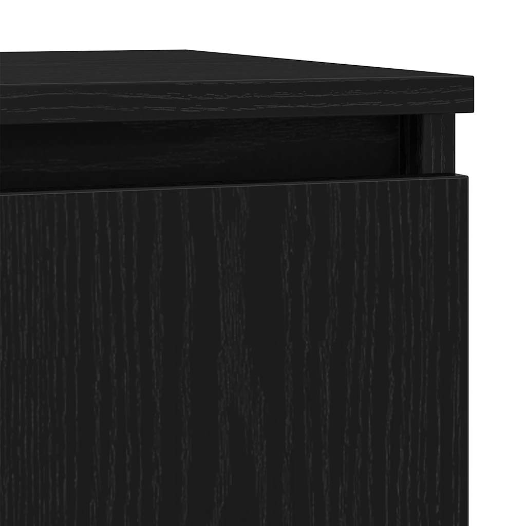 vidaXL Komoda Czarny Dąb 29,5x34x76 cm Drewno klejone