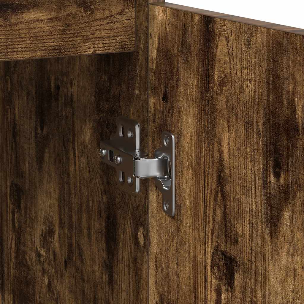 vidaXL Komoda Dąb wędzony 29,5x34x76 cm Drewno klejone