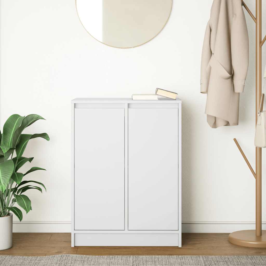 vidaXL Komoda Biała 57x34x76 cm Drewno klejone