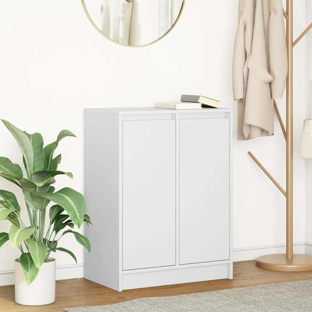 vidaXL Komoda Biała 57x34x76 cm Drewno klejone