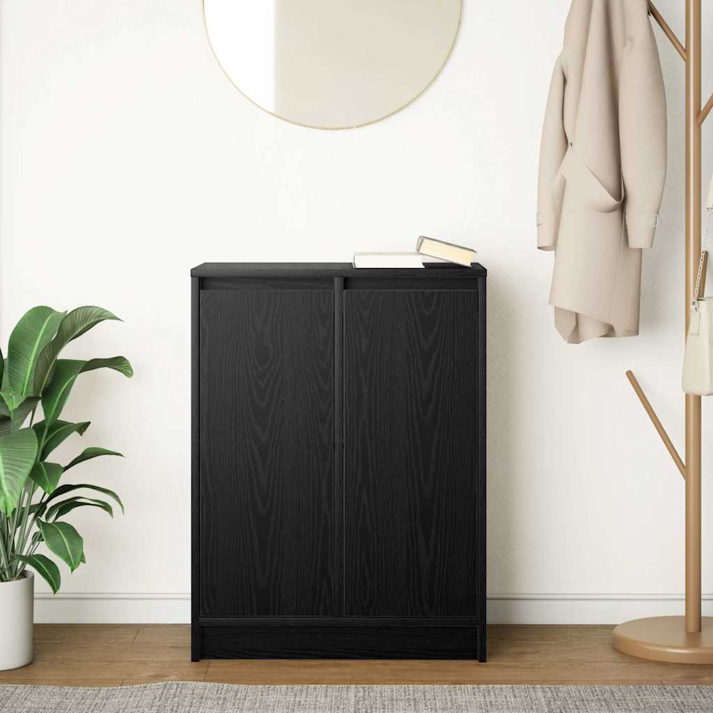 vidaXL Komoda Czarny Dąb 57x34x76 cm Drewno klejone