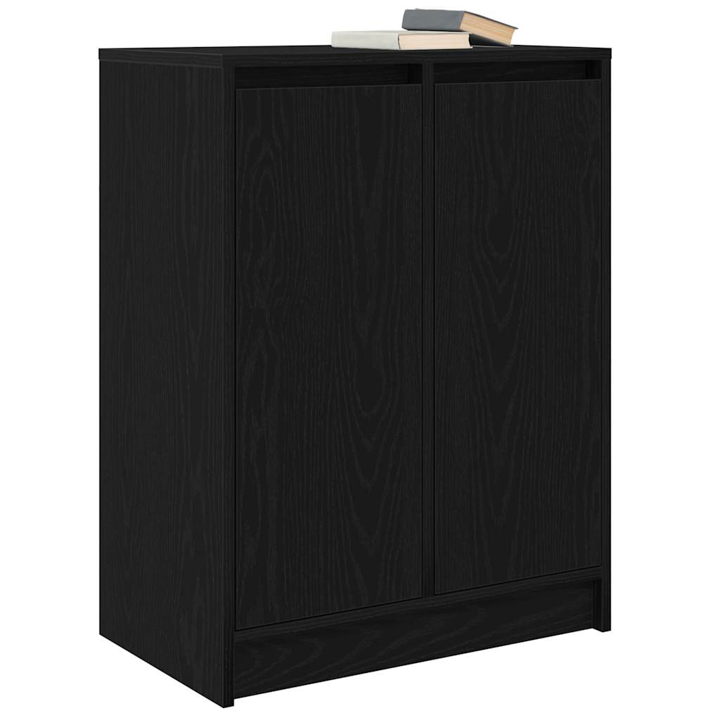 vidaXL Komoda Czarny Dąb 57x34x76 cm Drewno klejone