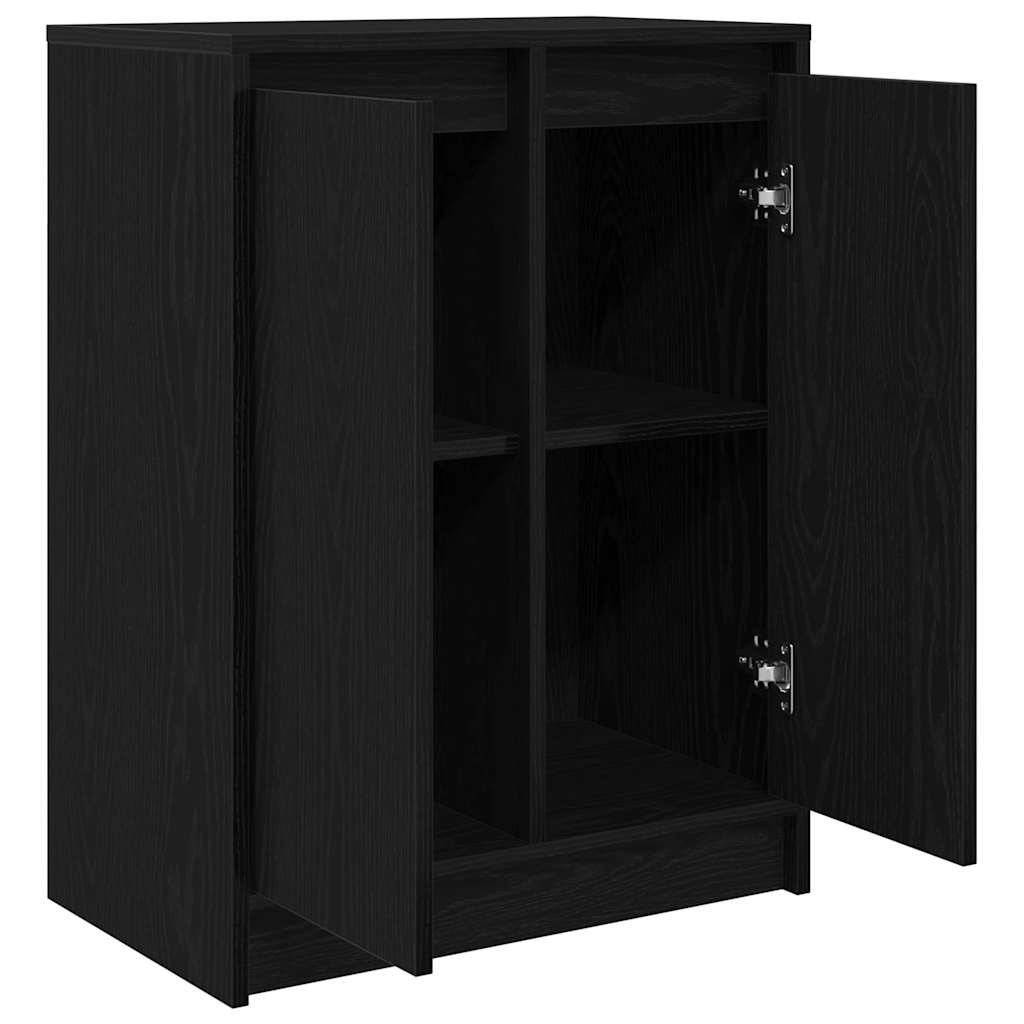 vidaXL Komoda Czarny Dąb 57x34x76 cm Drewno klejone