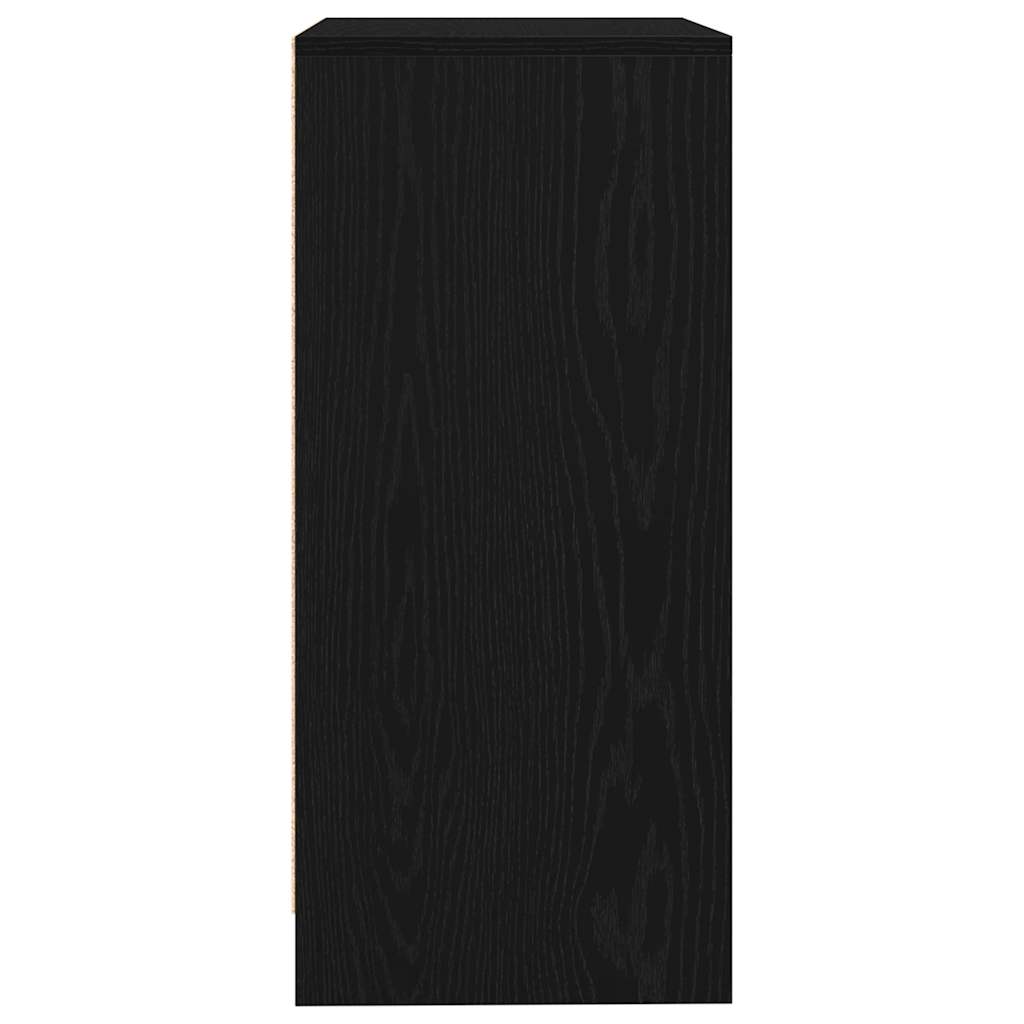 vidaXL Komoda Czarny Dąb 57x34x76 cm Drewno klejone