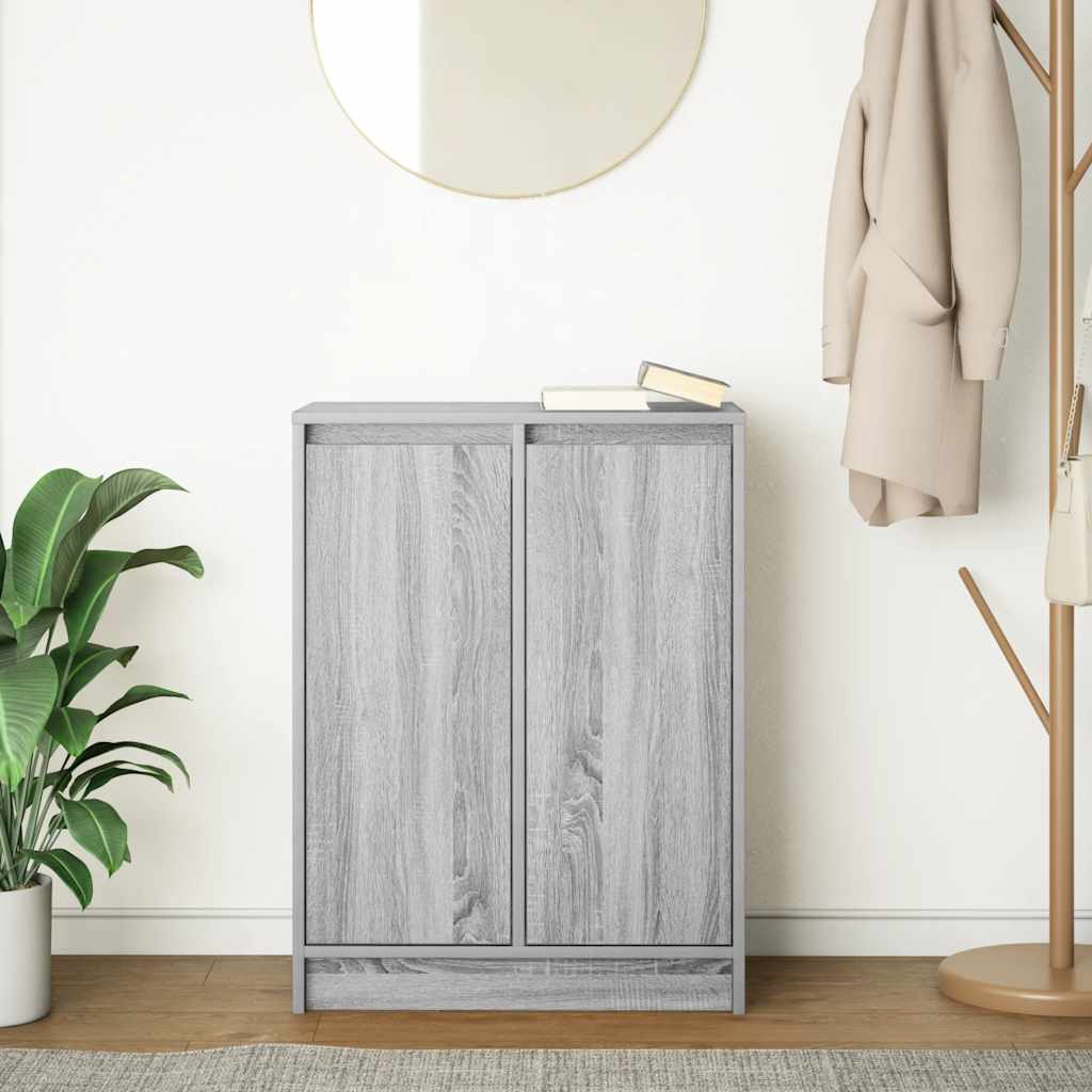vidaXL Komoda Szara Sonoma 57x34x76 cm Drewno klejone