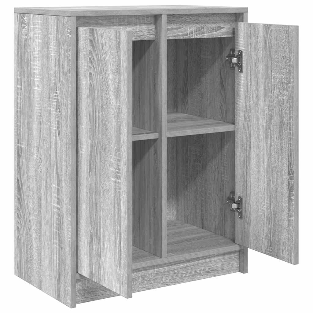 vidaXL Komoda Szara Sonoma 57x34x76 cm Drewno klejone