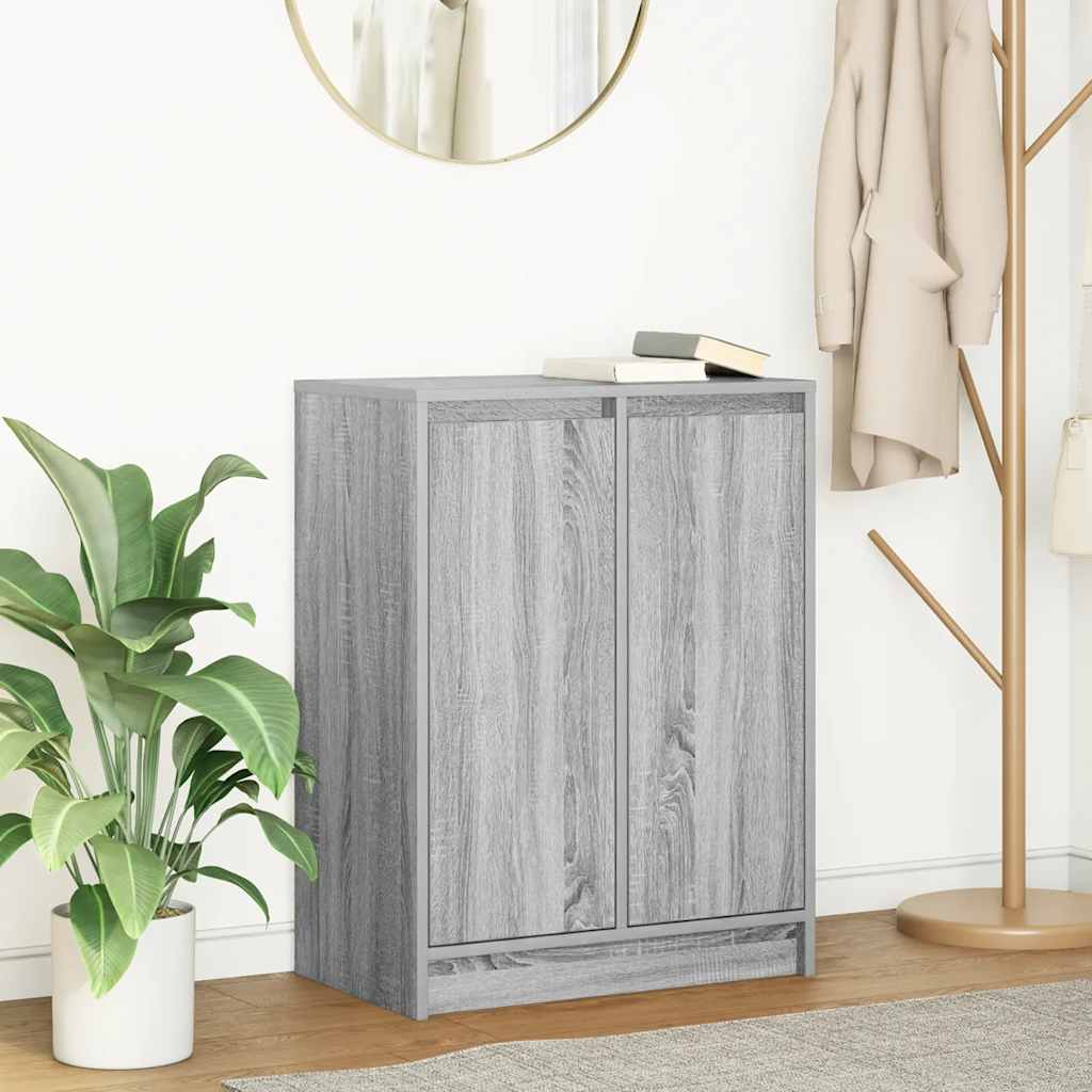 vidaXL Komoda Szara Sonoma 57x34x76 cm Drewno klejone